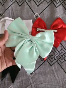 Set of 4 Satin Bow Hair Clips
