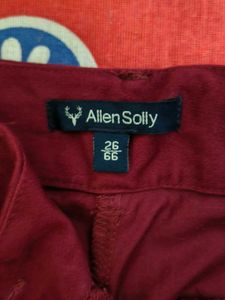 Maroon Slim Fit Chino Trousers