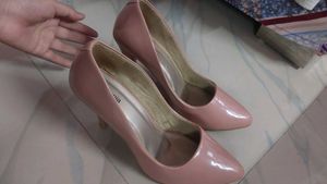 Elegant Pink Patent Heels