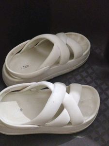 White Platform Slip-on Sandals