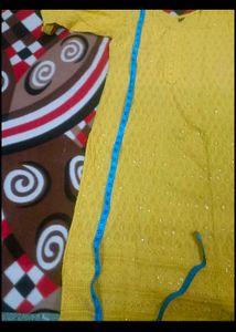 Yellow Chikankari Kurta in L 40 size
