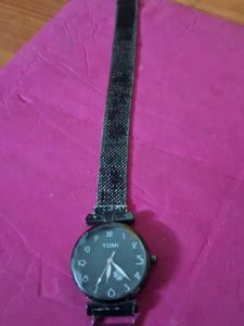 TOMI Silver-Tone Mesh Watch