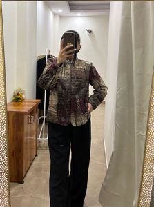 Dressbarn Tapestry Zipper Ethnic Jacket