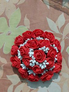 Red Rose Hair Accessory Bun