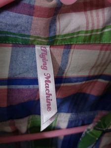 Cute Plaid Button-Down Shirt Dress