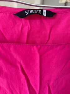 Chic Pink Puff Sleeve Square Neck Dress