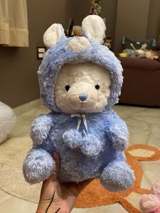 Adorable Blue Teddy Bear Plush Toy