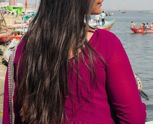 Elegant Purple Tiered Kurta with Dupatta