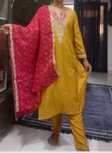 Embroidered Kurta with Dupatta