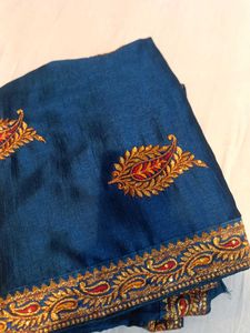 Elegant Blue Silk Saree