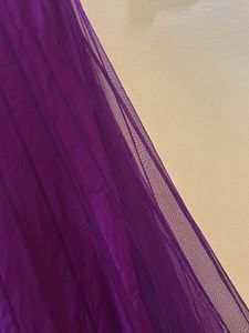 Purple Ethnic Skirt with Gold Border