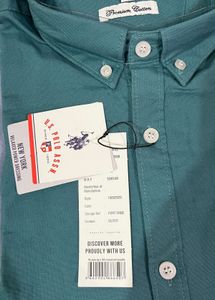 Men's Teal Button-Down Shirt newwdtag