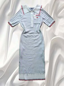 Striped Sailor Collar midi dress 🦪🐮🐚🦢🩰🤍💎