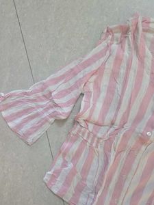 Pink and White Striped top