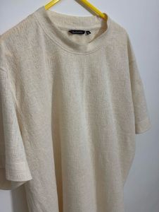 Studiofit Textured Cream T-Shirt