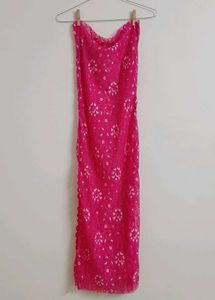 High slit mesh beach coverup