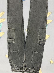 Dark Wash Cargo Jeans