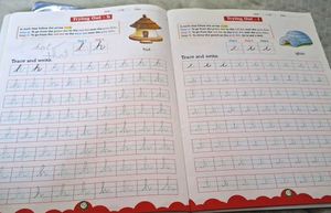 Cursive writing practice books set of 4