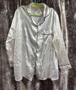 Satin Pajama Set - White