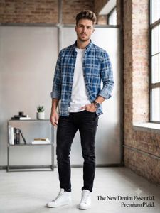 💯OG DCot by Donear Branded Plaid Washed Shirt