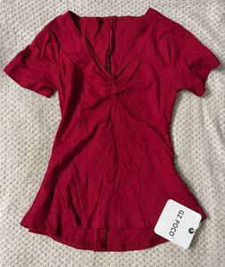 Chic Ruched V-Neck Top COMBO💗✨