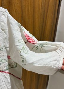 Max Embroidered White Summer Dress