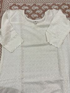NEW Elegant White Chikankari Kurta