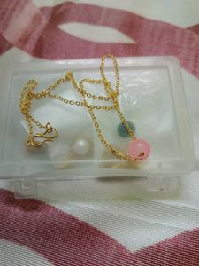 Charming Pendants with Gold Chains Set