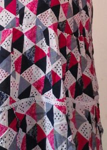 Bohemian Tiered Skirt with Geometric Print