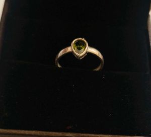 Green Gemstone pure silver Ring 💍