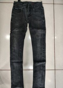 Distressed Black Denim Jeans