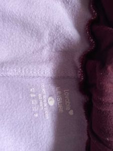 Lovable Burgundy &amp; Lavender Sweatpants Set