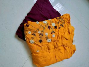 women yellow kurta pajama set