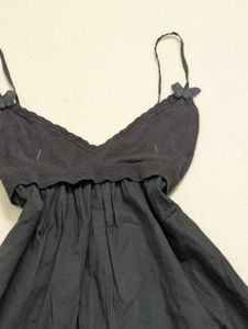 Y2K Grunge Coquette Midi Dress 🖤 Black Lace Bow