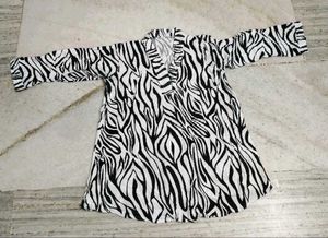 Stylish Zebra Print Kurta