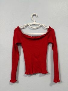 Off-shoulder sweater top