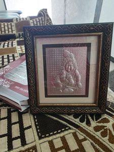ladoo gopal Framed Silver Embossed Baby Krishna