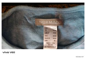 Light Blue Striped T-Shirt with Floral Detail