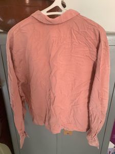Topshop Pink Button-Up Shirt