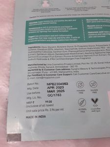 Myglamm Popxo D-tan Sheet mask And Manish malhotra