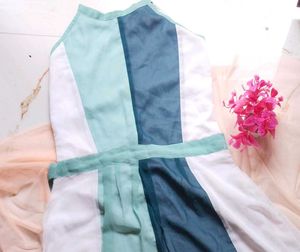 Stylish Color Block Maxi Dress