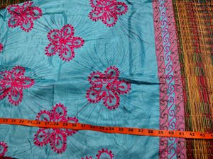 Beautiful Blue Kurta Set with Pink Embroidery