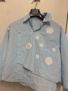 Unique Light Blue Layered Shirt