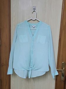 Light Blue Lace Back Top Never Used