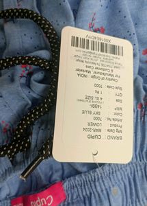 Cupid Womens Plus Size Printed Cotton Lounge Pants
