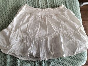 Chic White Broderie Anglaise Skirt