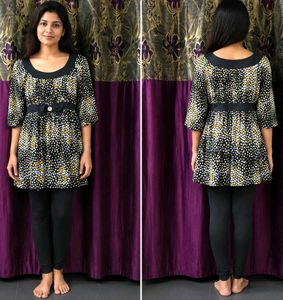 Chic Printed Tunic with kurtis