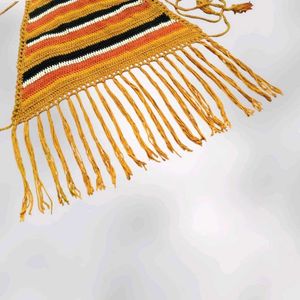 Crocheted Striped Halter Top S