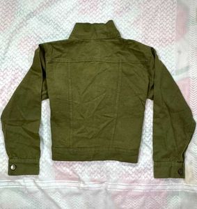 Olive Green Denim Jacket