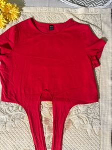 Shein Red Cut-Out Top